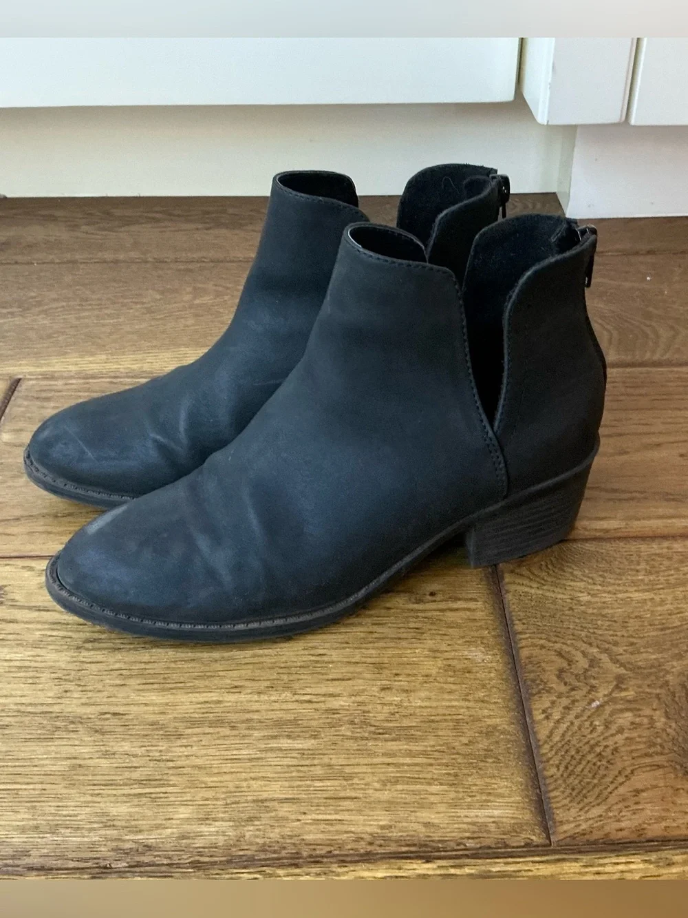Steve Madden Black Cutout Ankle Booties
